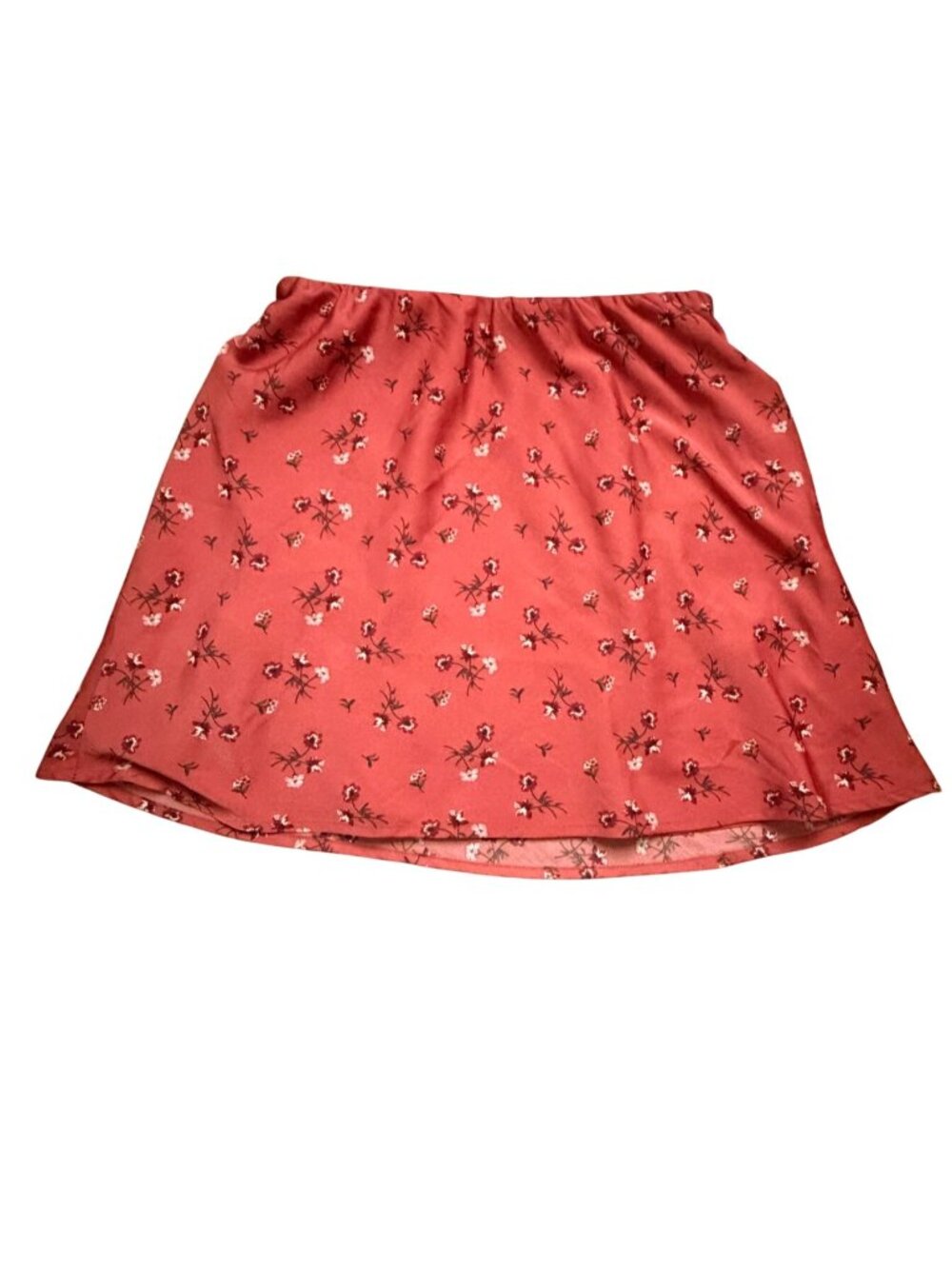 Hollister Ultra High Rise Floral Mini Skirt-Rust-Small-GUC